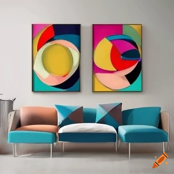 Bild abstrakt wohnzimmer geometrische formen